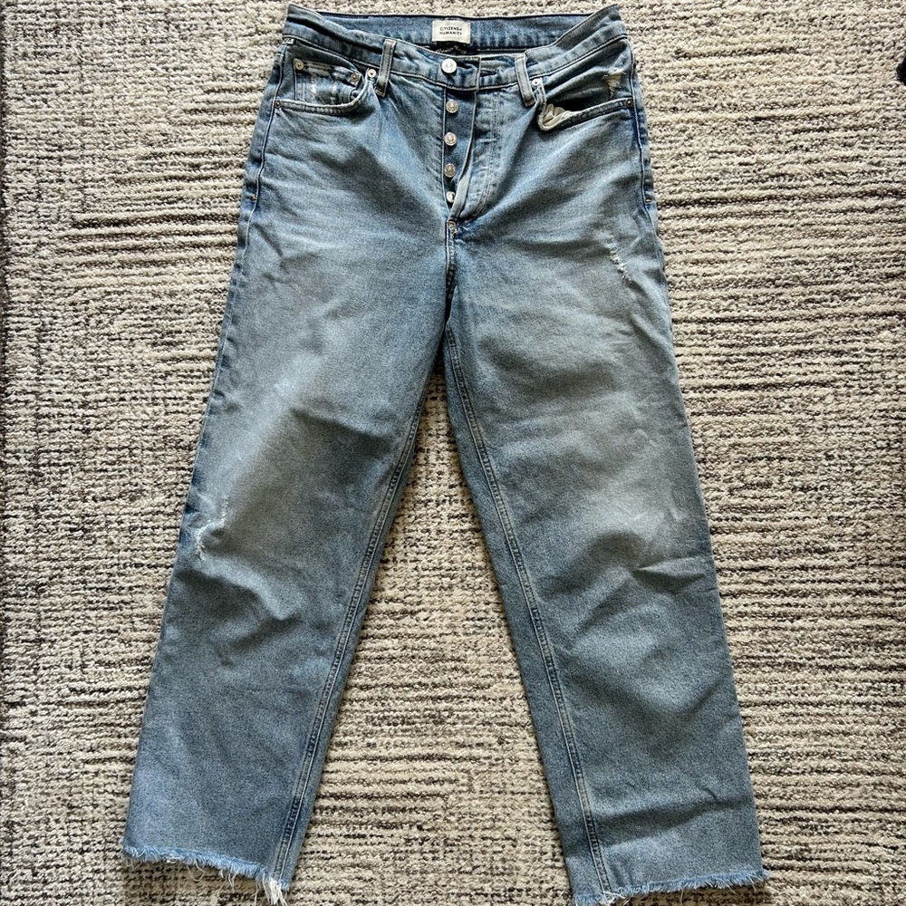 Citizens Of Humanity Light Blue Cropped Jeans